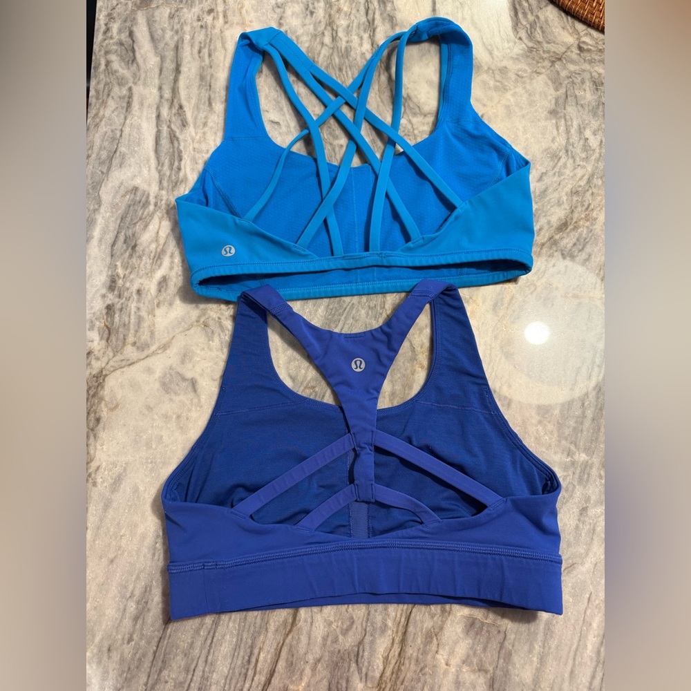 Lululemon Sports Bra Bundle Blue Size 8